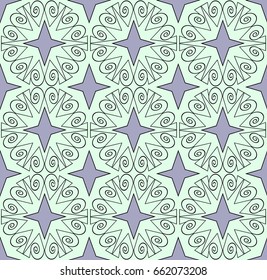 Abstract seamless lace pattern with geometric elements   