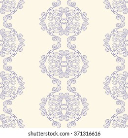 Abstract seamless lace pattern. Vintage seamless ornamental background. Vector illustration.