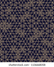 Abstract Seamless Lattice Pattern. Modern / Vintage Fashion Stylish Repeating Geometric Grid. Simple Design Background. Vector Illustration.