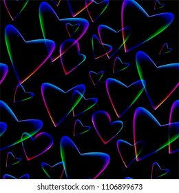 Abstract seamless lbackground with shapes in the form of hearts.
Can be used for festive printing on wrapping paper, presents, gift wrapping, design of books, websites, accessories.