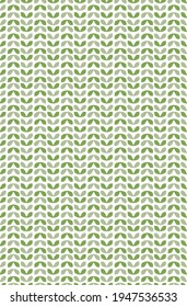 Abstract seamless leaf pattern. Floral with geometric leaf green background.