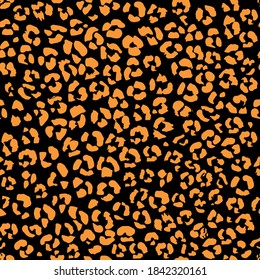 Abstract seamless leopard skin pattern. Jaguar, leopard, Cheetah, Panther. Seamless camouflage background. On black background.