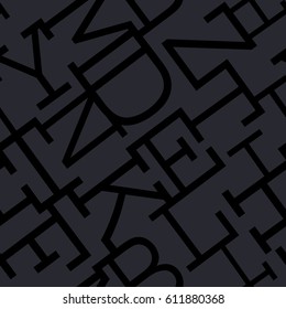 Abstract seamless letters pattern.