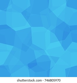 Abstract seamless light and dark blue overlapping pentagons pattern for background. Transparency geometric layout for printing magazine cover, advertise presentation. Effect of a kaleidoscope.
