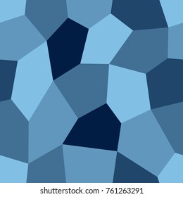 Abstract seamless light and dark blue pentagons pattern for background. Geometric layout for printing magazine cover, advertise presentation, flyer. Template polygon wallpaper for poster page.