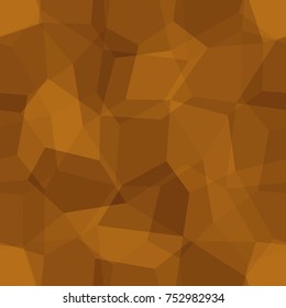 Abstract seamless light and dark brown overlapping pentagons pattern for background. Transparency geometric layout for printing magazine cover, advertise presentation. Effect of a kaleidoscope.