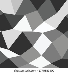 Abstrakte, nahtlose, hellgraue und dunkelgraue Dreiecksmuster für Hintergrund.Graufarbige mehrfarbige Abbildung. Geometrischer Hintergrund. Vektorgrafik