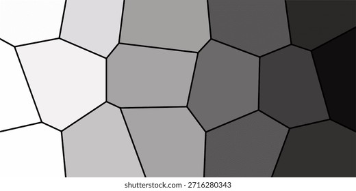 Abstract seamless light and dark grey pentagons pattern for background. Geometric layout for printing magazine cover, advertise presentation, flyer. Template wallpaper with thick black lines.