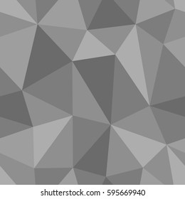 Abstract seamless light and dark grey triangles pattern for background. Geometric layout for printing magazine cover, advertise presentation, flyer. Template polygon wallpaper for poster page.
