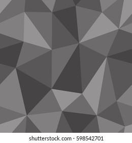 Abstract seamless light and dark grey triangles pattern for background. Geometric layout for printing magazine cover, advertise presentation, flyer. Template polygon wallpaper for poster page.