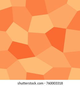 Abstract seamless light and dark orange pentagons pattern for background. Geometric layout for printing magazine cover, advertise presentation, flyer. Template polygon wallpaper for poster page.