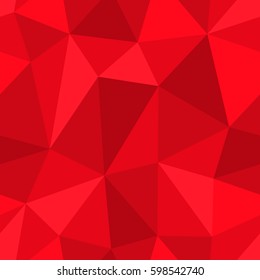 Abstract seamless light and dark red triangles pattern for background. Geometric layout for printing magazine cover, advertise presentation, flyer. Template polygon wallpaper for poster page.