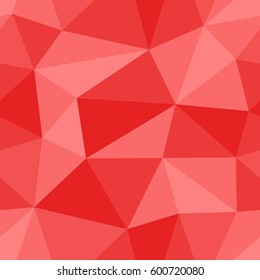 Abstract seamless light and dark red triangles pattern for background. Geometric layout for printing magazine cover, advertise presentation, flyer. Template polygon wallpaper for poster page.