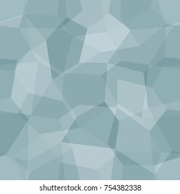 Abstract seamless light and dark turquoise overlapping pentagons pattern for background. Chaotic geometric layout for printing magazine cover, advertise presentation, flyer. Effect of a kaleidoscope.