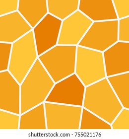 Abstract seamless light and dark yellow pentagons pattern for background. Geometric layout for printing magazine cover, advertise presentation, flyer. Template wallpaper with thick white lines.