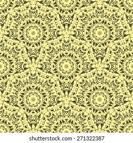 Abstract Seamless Light Yellow Geometric Vector Pattern. Vintage Wallpaper Background. Mosaic Texture for Textile Print