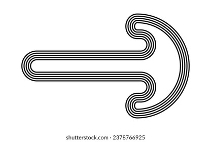 Abstract seamless line art object icon, vector art illustration
