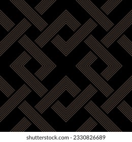 Resumen del fondo de la plantilla de diseño de patrones de formas geométricas de línea sin fisuras. El elemento de diseño se puede utilizar para papel de pared, fondo, textil, ilustración vectorial