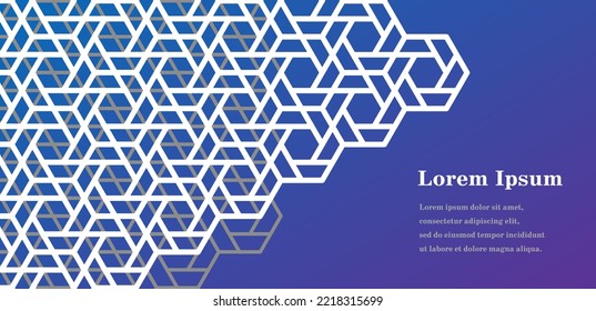 hexágono de línea abstracta sin soldadura, fondo de textura geométrica, patrón de polígono, concepto de red