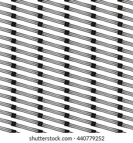 Abstract seamless line pattern, monochrome vector background