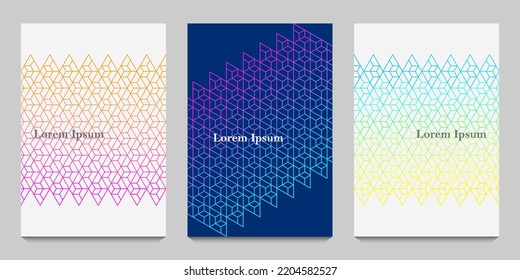 abstract seamless line triangle, geometric texture background, polygon pattern set, network concept