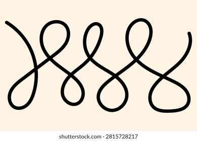Abstract Seamless Loop Pattern for Graphotherapy and Handwriting Practice