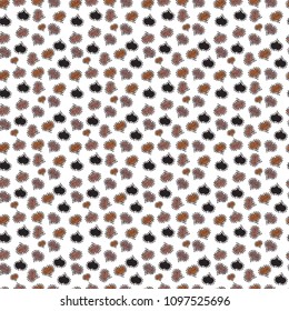 Abstract seamless love pattern. Heart Doodle. Valentine':s day. Wrapping paper. Vector. Drawing in sketch style on white, gray, brown, neutral and beige colors.