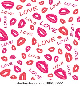 Abstract seamless love pattern. Valentines day wrapping paper. Romantic wallpaper for girls, textile, clothes, wrapping paper. Vector illustration	
