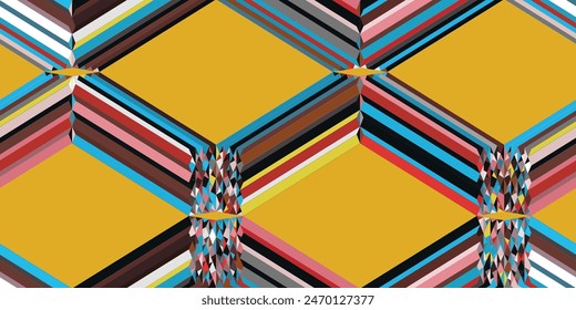 Abstrakter nahtloser luxuriöser geometrischer Musterhintergrund. Vektorillustration EPS10. 