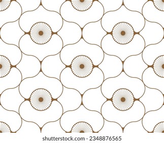 Resumen estilo retro vintage sin fisuras de diseño de patrones de formas geométricas de lujo. El elemento de diseño se puede utilizar para el fondo de fondo, la textil, la textil, la de mosaico, la ilustración vectorial