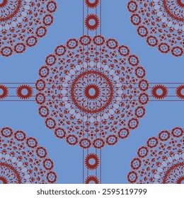 abstract seamless mandala geometric pattern design for carpet ceramic tile fabric ornament embroidery wallpaper background textile art print home decoration curtains