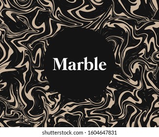 Abstract seamless marble. Dark grey and sand color. Hand drawn vector background. Aqua ink painting on the water. 