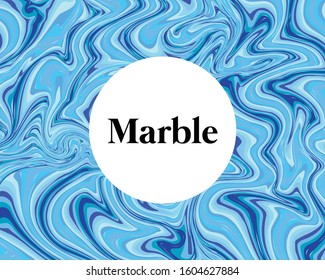 Abstract seamless marble. Light blue color. Hand drawn vector background. Aqua ink painting on the water. 