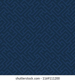 Abstract seamless maze vector geometric pattern. Striped seamless.