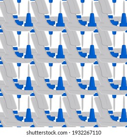 Abstract seamless medical pipette, dropper for laboratory on white background. Pattern dropper consisting of many identical glass laboratory medical pipette. Medical pipette it dropper from laboratory