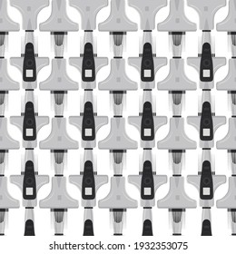 Abstract seamless medical pipette, dropper for laboratory on white background. Pattern dropper consisting of many identical glass laboratory medical pipette. Medical pipette it dropper from laboratory