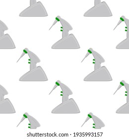 Abstract seamless medical pipette, dropper for laboratory on white background. Pattern dropper consisting of many identical glass laboratory medical pipette. Medical pipette it dropper from laboratory
