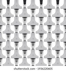Abstract seamless medical pipette, dropper for laboratory on white background. Pattern dropper consisting of many identical glass laboratory medical pipette. Medical pipette it dropper from laboratory