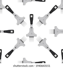 Abstract seamless medical pipette, dropper for laboratory on white background. Pattern dropper consisting of many identical glass laboratory medical pipette. Medical pipette it dropper from laboratory