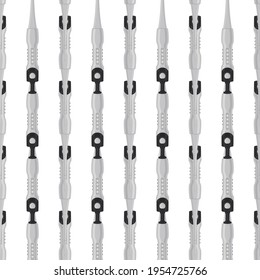 Abstract seamless medical pipette, dropper for laboratory on white background. Pattern dropper consisting of many identical glass laboratory medical pipette. Medical pipette it dropper from laboratory