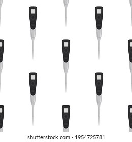 Abstract seamless medical pipette, dropper for laboratory on white background. Pattern dropper consisting of many identical glass laboratory medical pipette. Medical pipette it dropper from laboratory