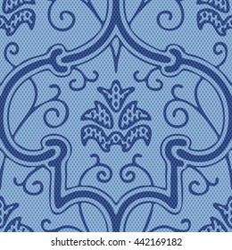 Abstract seamless medieval brocade pattern background