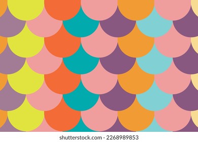 abstract seamless mermaid scale pattern design.