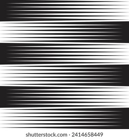 patrón abstracto de línea horizontal de esquina negra minimalista sin fisuras.