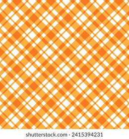 abstract seamless minimalistic orange diagonal plaid line pattern.