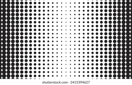 arte abstracto de patrón de punto medio a medio tono de color negro y delgado sin fisuras.