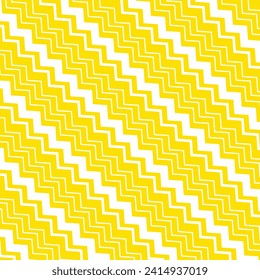 patrón abstracto de onda de línea delgada y diagonal blanca minimalista en amarillo.
