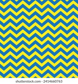 abstract seamless minimalistic yellow horizontal wave line pattern on blue.