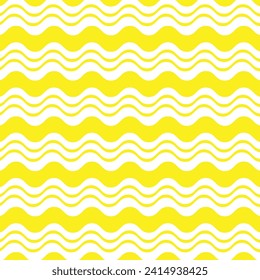 abstract seamless minimalistic yellow smooth wave line pattern art.