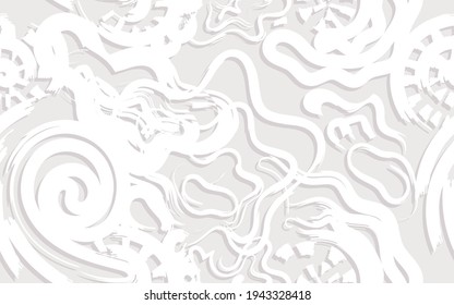 Abstract seamless monochrome  background. Vector flat pattern